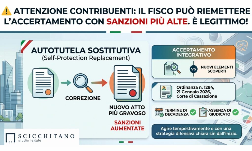 autotutela tributaria e atto sostitutivo peggiorativo