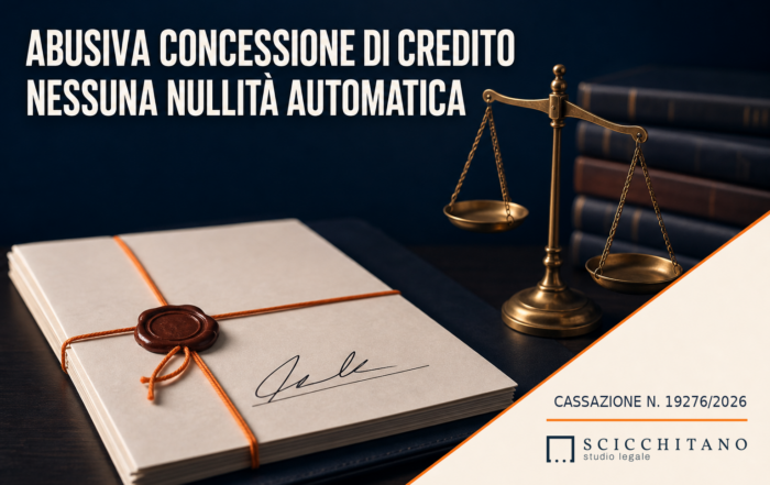 abusiva concessione di credito nessuna nullità automatica
