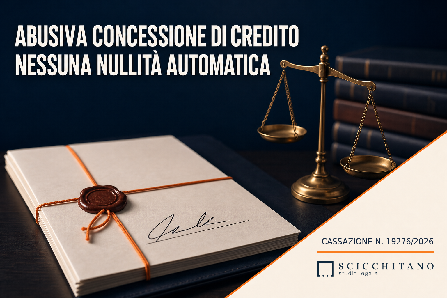 abusiva concessione di credito nessuna nullità automatica